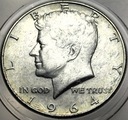 USA 1/2 Dolara 1964 Half Dollar Liberty JFK John F Kennedy SREBRO