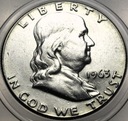 USA 1/2 dolara Half Dollar 1963 Franklin SREBRO