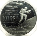 USA 1 dolar Dollar 1991 KOREA Wojna Koreańska SREBRO