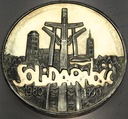 100000 zł złotych 1990 Solidarność TYP A uncja 1 oz SREBRO