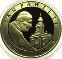 10 zł złotych 2005 Jan Paweł II platerowana złotem SREBRO
