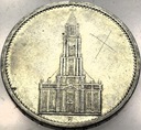 Niemcy 5 marek Reichsmark 1934 Kościół wieża SREBRO