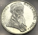 Niemcy 5 Marek, Mark 1968, Johannes Gutenberg