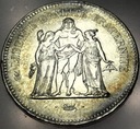 Francja 50 franków 1974 Herkules SREBRO