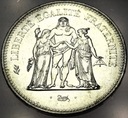 Francja 50 franków 1977 Herkules SREBRO