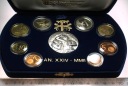 Watykan 2002 zestaw 8x 1 cent - 2 euro Jan Paweł II + medal SREBRO ETUI