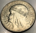10 zł złotych 1932 Głowa Kobiety Polonia Jadwiga Babka SREBRO