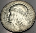 10 zł złotych 1932 Głowa Kobiety Polonia Jadwiga Babka SREBRO
