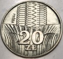 PRÓBA 20 zł złotych 1973 Wieżowiec i Kłosy MIEDZIONIKIEL MN