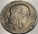 5 zł złotych 1933 Głowa Kobiety Polonia Jadwiga Babka SREBRO