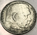 Niemcy 2 marki 1939 D Hindenburg SREBRO