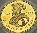 2 zł złote 1996 Zygmunt II August RZADKA ŁADNA