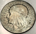 5 zł złotych 1933 Głowa Kobiety Polonia Jadwiga Babka SREBRO