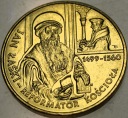 2 zł złote 1999 Jan Łaski Reformator Kościoła