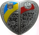 10 zł 10 hrywien 2023 Przyjaźń i Braterstwo Polska Ukraina Serce SREBRO
