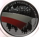 10 zł złotych 2019 r. 100-lecie polskiej flagi państwowej SREBRO