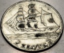 2 zł złote 1936 Żaglowiec Żaglówka Statek SREBRO