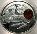 Niue 1 dolar 2011 KALININGRAD Szlak Bursztynowy LUSTRZANY SREBRO