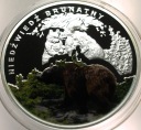 Symbole Przyrody 2010 NIEDŹWIEDŹ BRUNATNY zwierzęta medal Mennica SREBRO