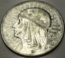 10 zł złotych 1932 Głowa Kobiety Polonia Jadwiga Babka SREBRO