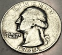 USA 25 centów quarter dollar 1946 Washington SREBRO