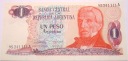 Argentyna 1 peso 1983-1984 José de San Martín peso argentino ARP banknot