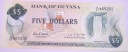 Gujana 5 dolarów gujańskich 1989 Wodospad Kaieteur Kaieteur Falls GYD