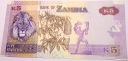 Zambia 5 kwacha 2013 ZMW K banknot