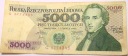 1982 5000 zł pięć tysięcy złotych Seria G 3774395 Fryderyk Chopin banknot