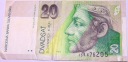 Słowacja 20 koron 1997 Seria J 34476205 Pribina SKK Sk banknot