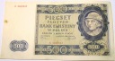 1940 500 zł pięćset złotych Ser. A 5625643 Góral Generalna Gubernia banknot