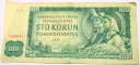 Czechosłowacja 100 koron 1961 Seria R 12 483861 hutnik rolniczka CSK Kčs