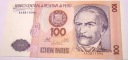 Peru 100 intis 1987 Seria A 4381159V Ramón Castilla PEI I banknot