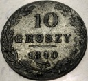 10 gr groszy 1840 MW SREBRO