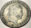 Austria 20 krajcarów 1845 A Ferdynand I kreuzer SREBRO (nr 2)