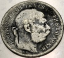 Austro-Węgry 1 korona 1893 Franciszek Józef Węgry SREBRO