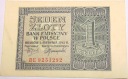 1941 1 zł jeden złoty Seria BE 9251292 Generalna Gubernia banknot