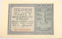 1941 1 zł jeden złoty Seria BE 9251290 Generalna Gubernia banknot