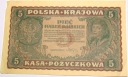 1919 5 Pięć Marek Polskich II Seria CS banknot