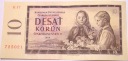 Czechosłowacja 10 koron dziewczęta z kwiatami CSK Kčs Czechy banknot (nr 1)