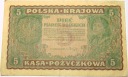 1919 5 Pięć Marek Polskich II Seria CR banknot