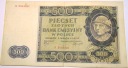 1940 500 zł Pięćset Złotych Seria A Góral (nr 1)