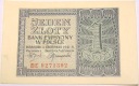 1941 1 zł jeden złoty Seria BE Generalna Gubernia banknot (nr 1)