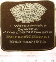 Naszywka 1973 1 Warszawska Dywizja Zmechanizowana im. T. Kościuszki 30 lat