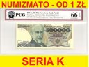 500000 zł, złotych 1990 seria K 5131394 EPQ 66 UNC
