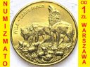 2 zł, złote 1999 Wilk Wilki, stan 1/1-