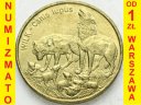 2 zł, złote 1999 Wilk Wilki, stan 1