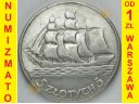 5 zł złotych Żaglowiec 1936. Stan 3