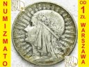 5 zł złotych Głowa kobiety, Polonia 1932 stan 3-