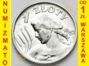 1 zł złoty 1925 Kobieta i kłosy, żniwiarka, kropka